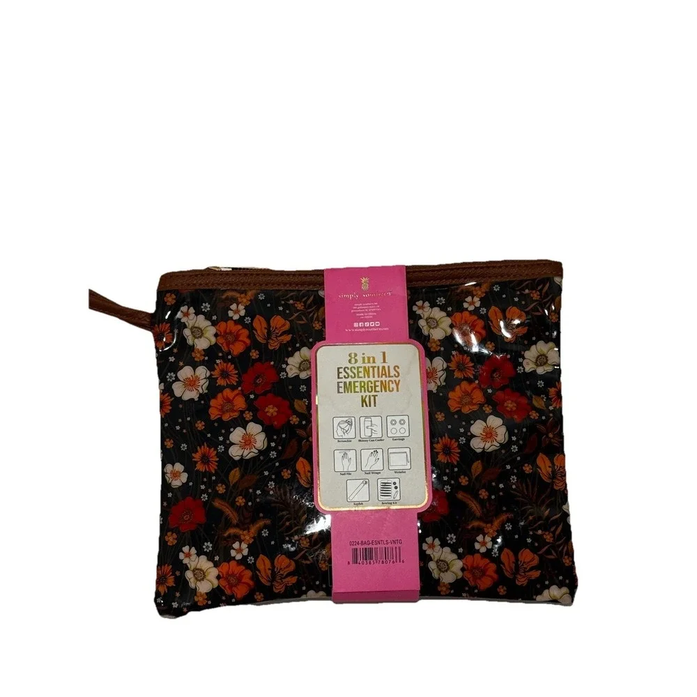 Simply‎ Southern 8 in 1 Essentials Emergency Kit Vintage Floral Wristlet Beauty